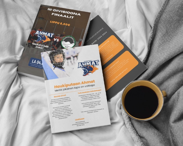 Printed marketing materials including flyers and brochures for business